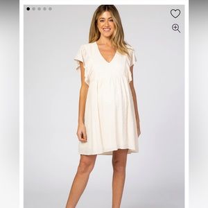 Textured Babydoll Maternity Dress